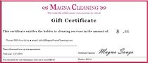 Magna Cleaning Gift Certificate